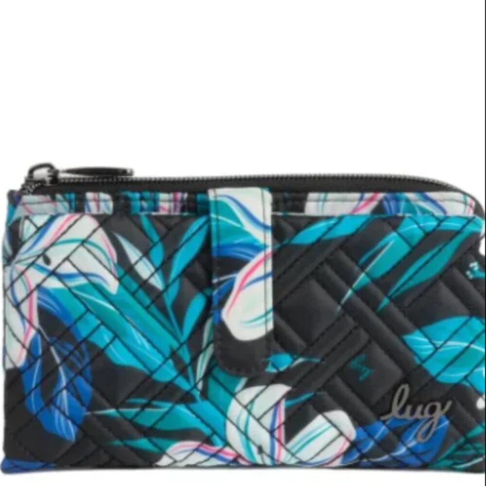 New (without tags) Lug Tram 2 RFID Wallet in Hibiscus Multi